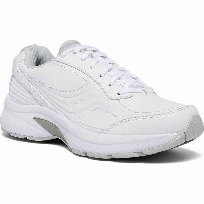 Women's Saucony Omni Walker 3 Wide Walking Shoes White | PLSVBJR-76