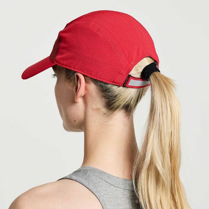 Women's Saucony Outpace Hats Red | VDTRJXK-73