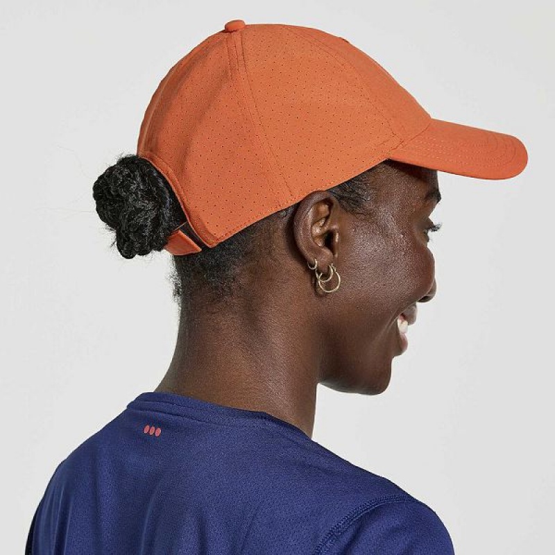 Women's Saucony Outpace Petite Hats Orange | VJORPSE-60