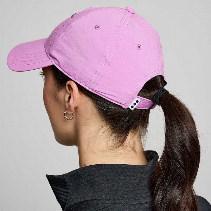 Women's Saucony Outpace Petite Hats Purple | RLMAKDZ-31