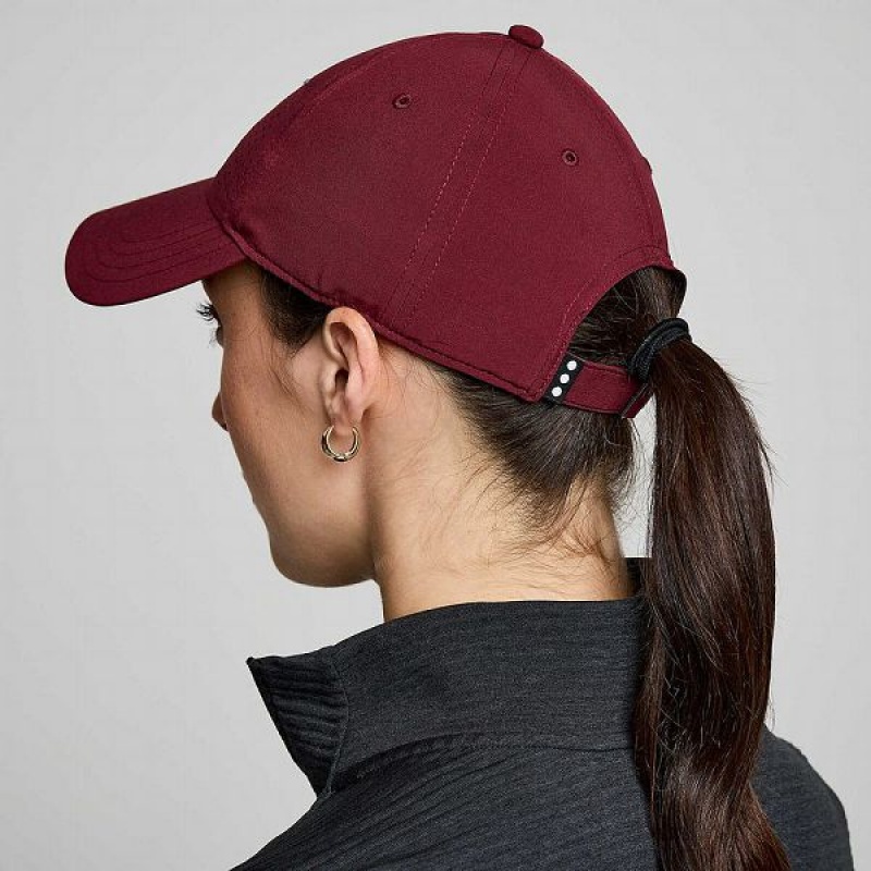 Women's Saucony Outpace Petite Hats Red | ARMQSGZ-86