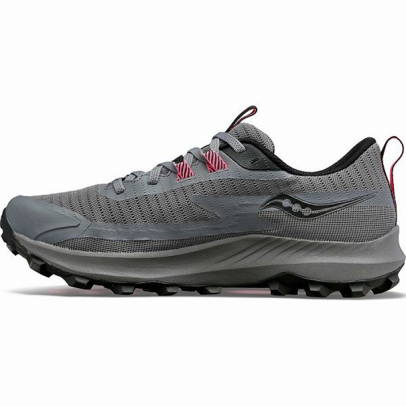 Women's Saucony Peregrine 13 GTX Trail Running Shoes Grey / Black | CQSUHKZ-54