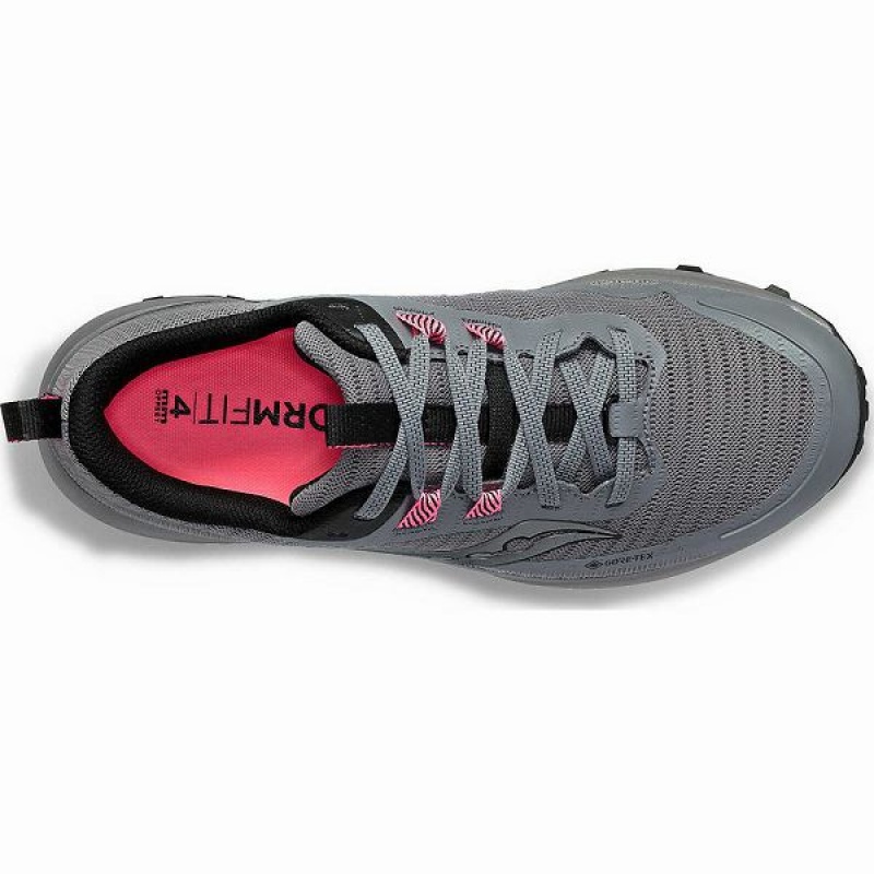 Women's Saucony Peregrine 13 GTX Trail Running Shoes Grey / Black | CQSUHKZ-54