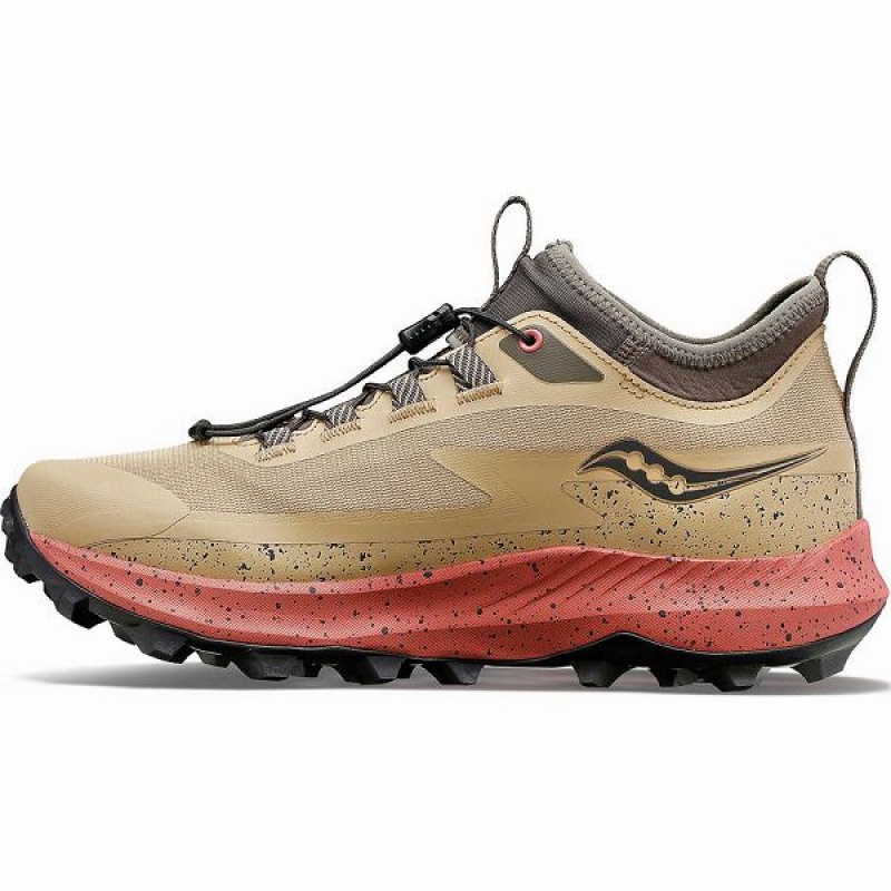 Women's Saucony Peregrine 13 ST Trail Running Shoes Brown | JVWLGSQ-64