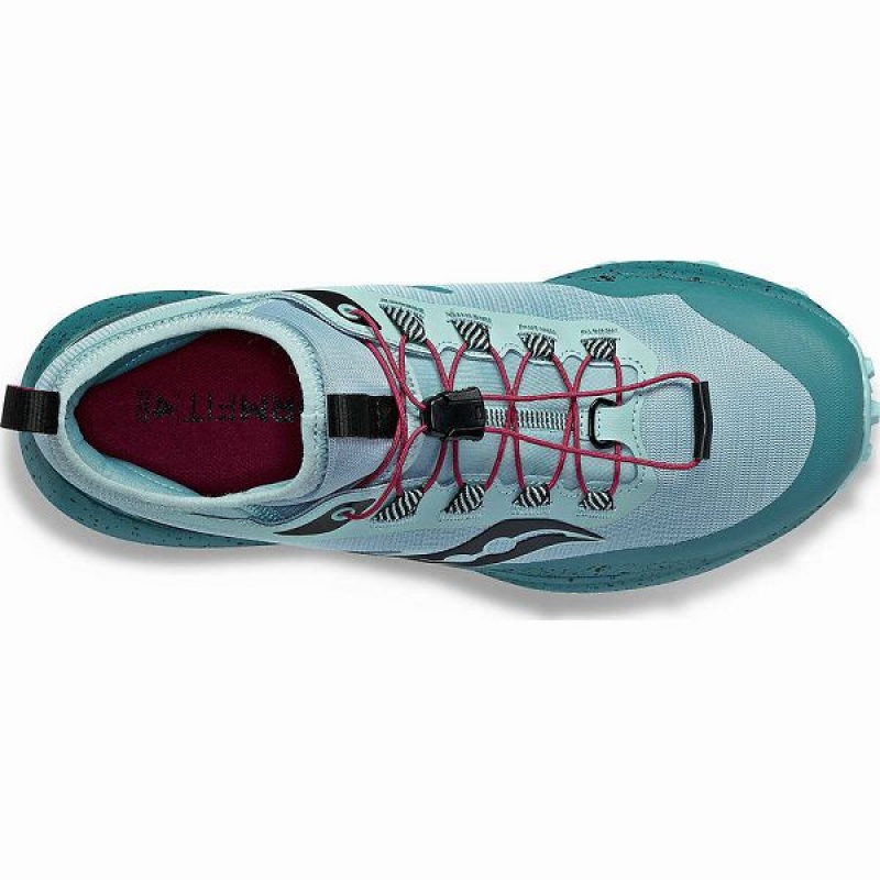 Women's Saucony Peregrine 13 ST Trail Running Shoes Turquoise / Blue | QCRYIEB-59