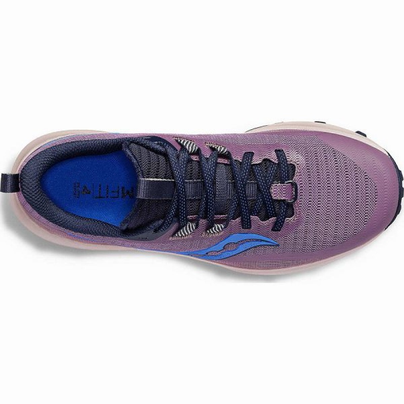 Women's Saucony Peregrine 13 Trail Running Shoes Purple / Navy | ZTDGIHU-19