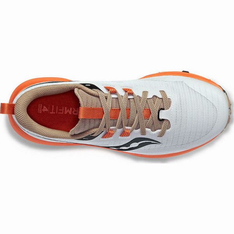 Women's Saucony Peregrine 13 Trail Running Shoes White / Orange | LBHCOYN-78