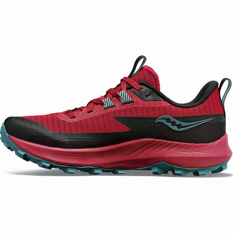 Women's Saucony Peregrine 13 Trail Running Shoes Red / Turquoise | LYSUMZE-93