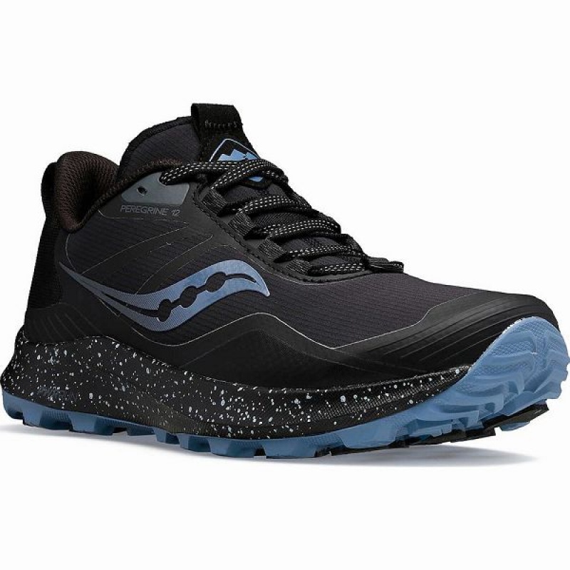 Women's Saucony Peregrine ICE+ 3 Running Shoes Black | XSBLUZE-01