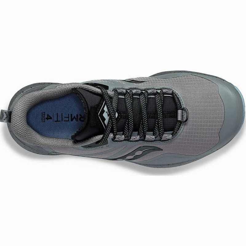 Women's Saucony Peregrine ICE+ 3 Running Shoes Grey / Black | BYFTMXP-60