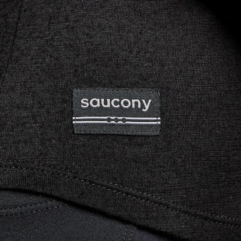 Women's Saucony Peregrine Merino Long Sleeve T Shirts Black | TKNLVPE-16