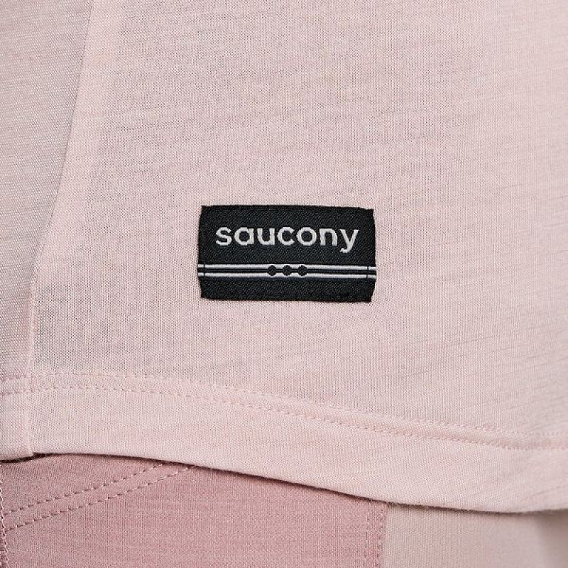 Women's Saucony Peregrine Merino Long Sleeve T Shirts Smoke Heather | OBESMAD-34