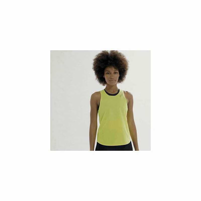 Women's Saucony Pinnacle Tank Tank Top Yellow | QCHTAMU-78