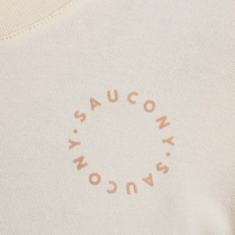 Women's Saucony Recovery Boxy Tee T Shirts Beige | JSVBEZI-51