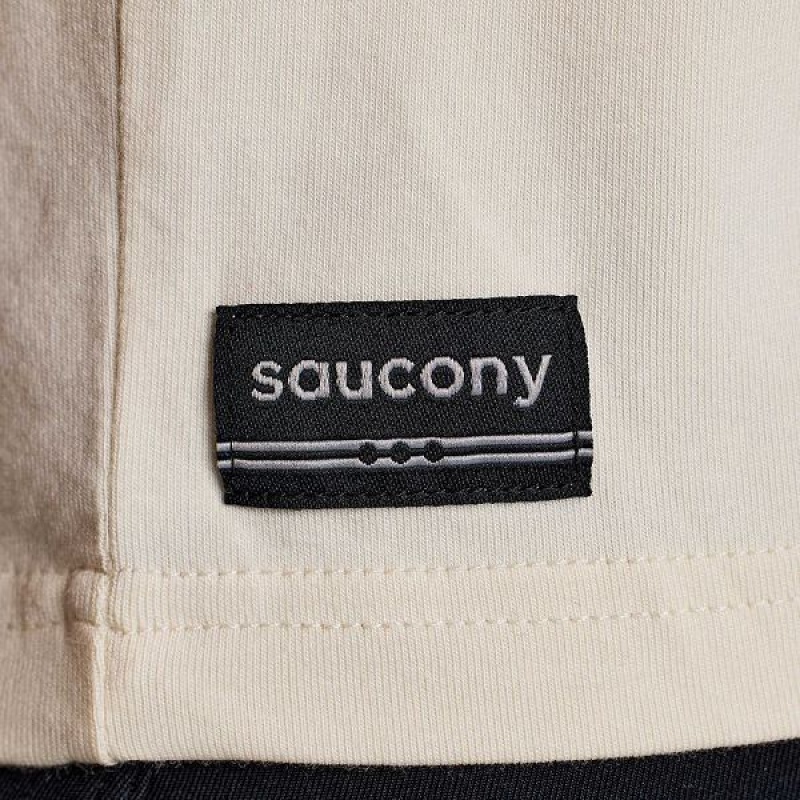 Women's Saucony Recovery Boxy Tee T Shirts Beige | JSVBEZI-51