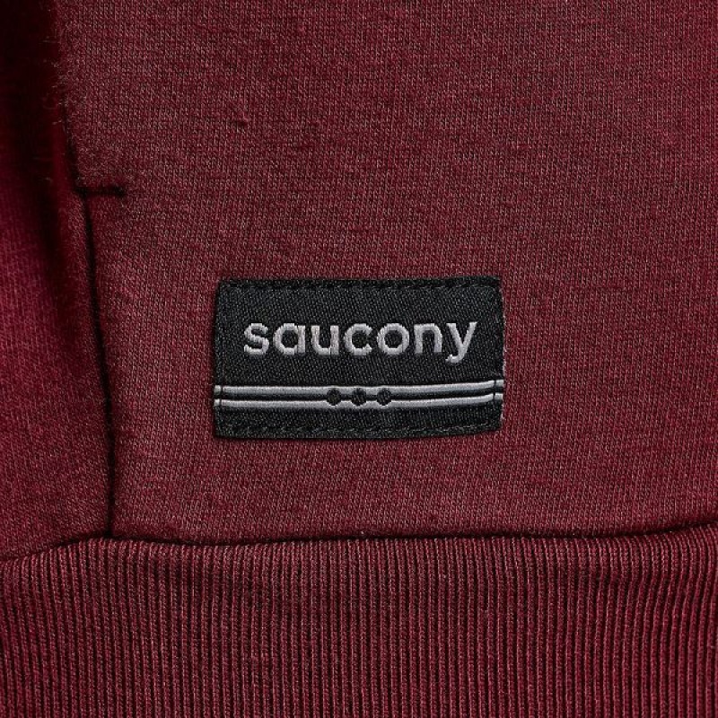 Women's Saucony Recovery Crew Sweatshirt Red | ZAGVKQB-51