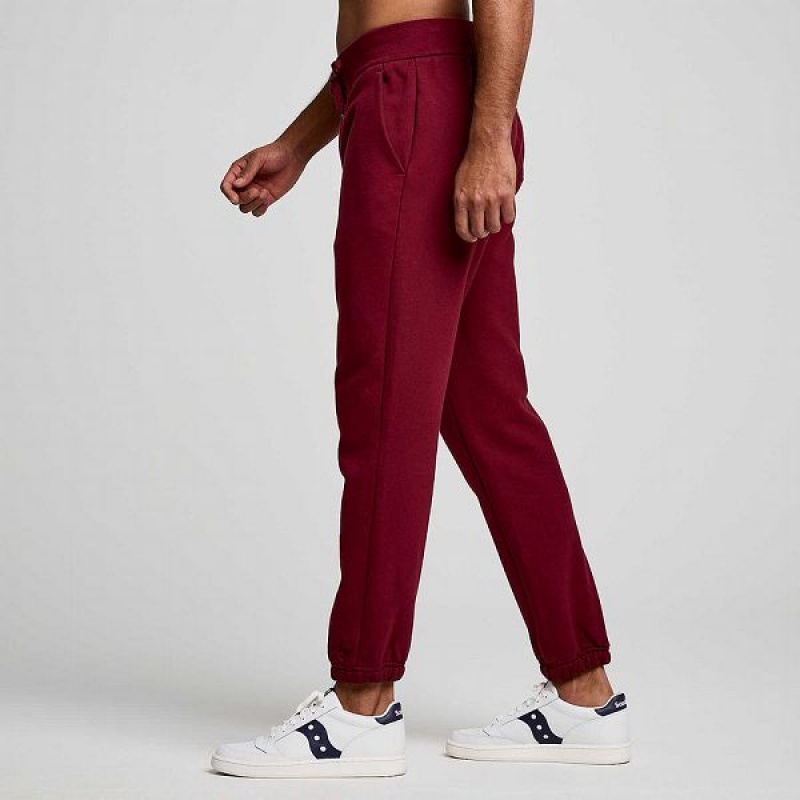 Women's Saucony Recovery Sweatpants Red | JCYFSNK-71