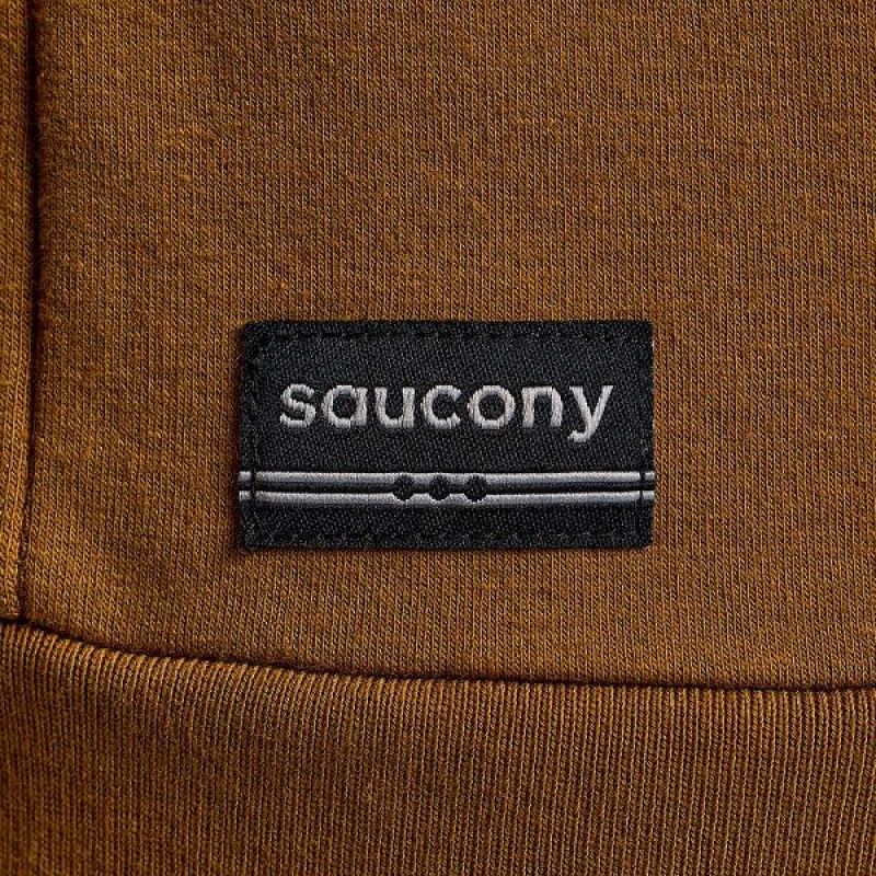 Women's Saucony Recovery Zip Tunic Hoodie Brown | QFWNXCG-73