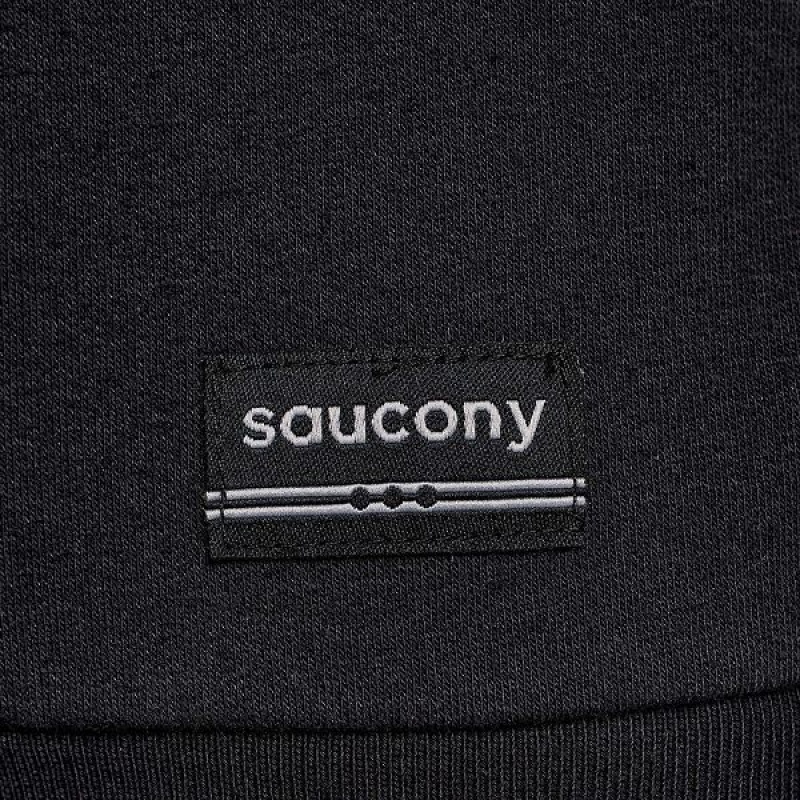 Women's Saucony Recovery Zip Tunic Hoodie Black | EZPYCVX-82