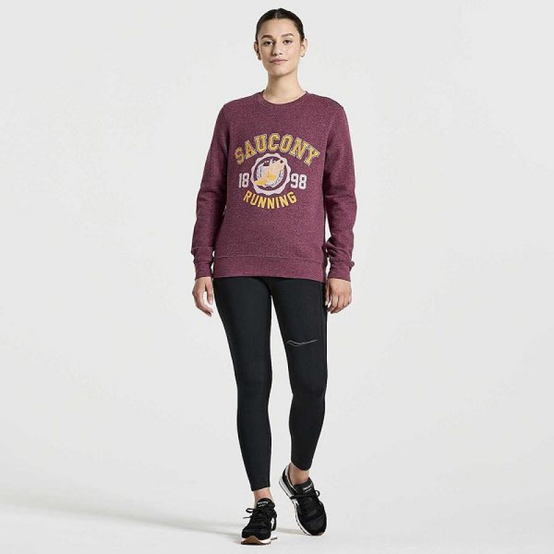 Women's Saucony Rested Crewneck Sweatshirt Grey | QKDXPTI-52