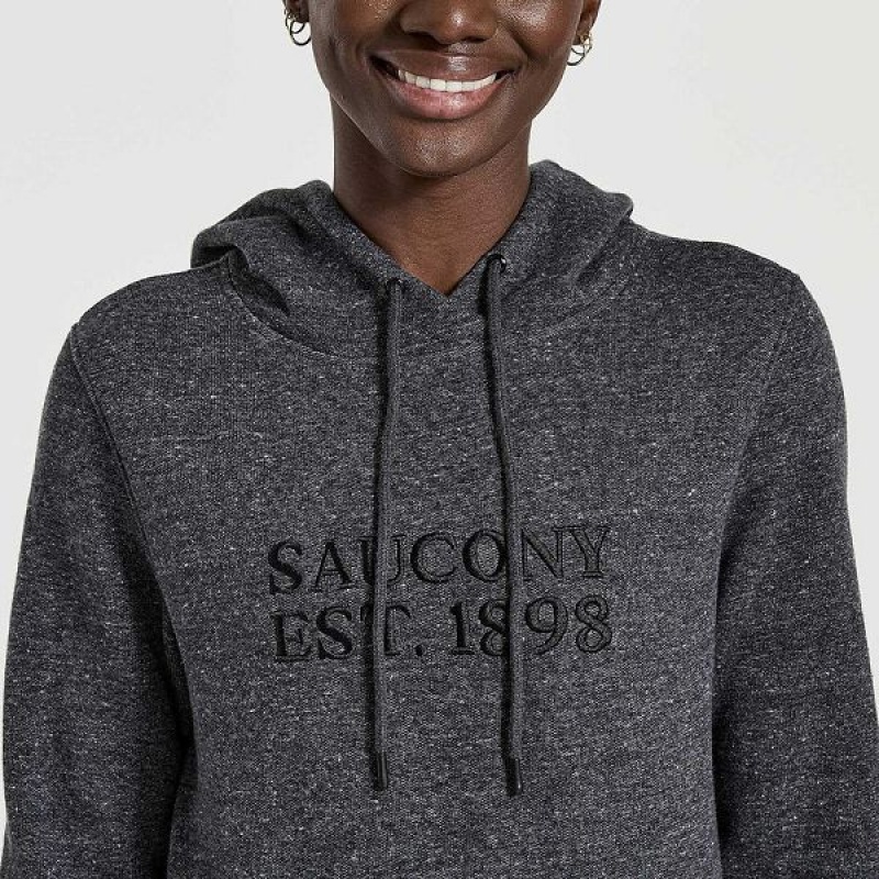 Women's Saucony Rested Hoodie Black | GRSQTDO-96