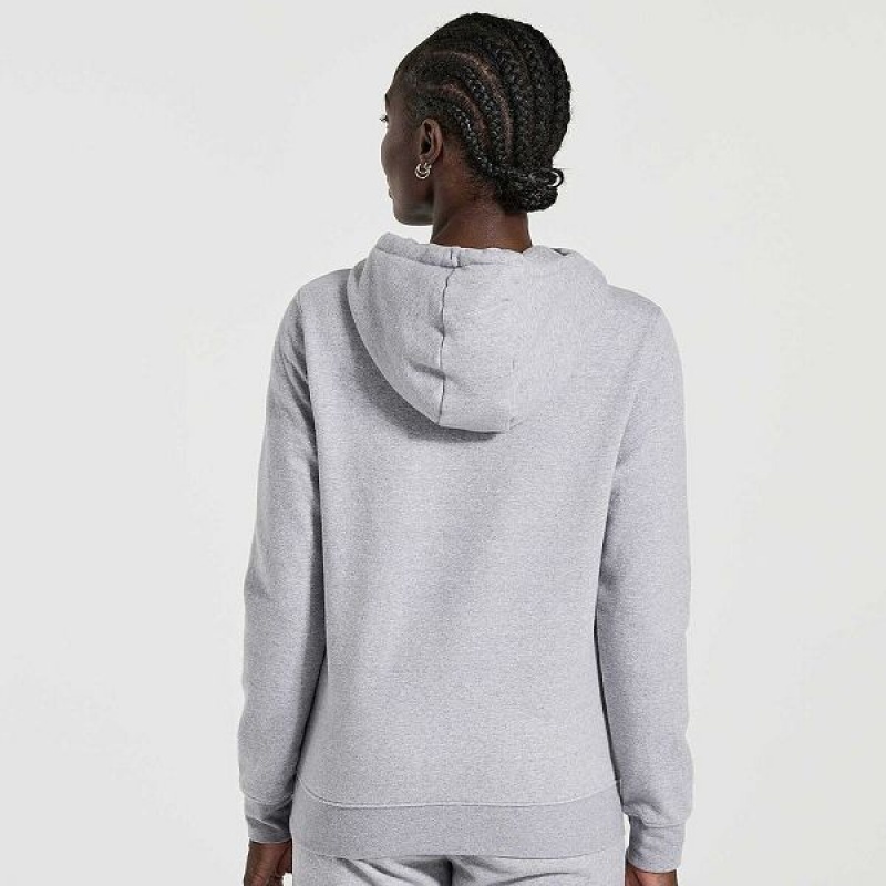 Women's Saucony Rested Hoodie Light Grey | RQBWXDG-40