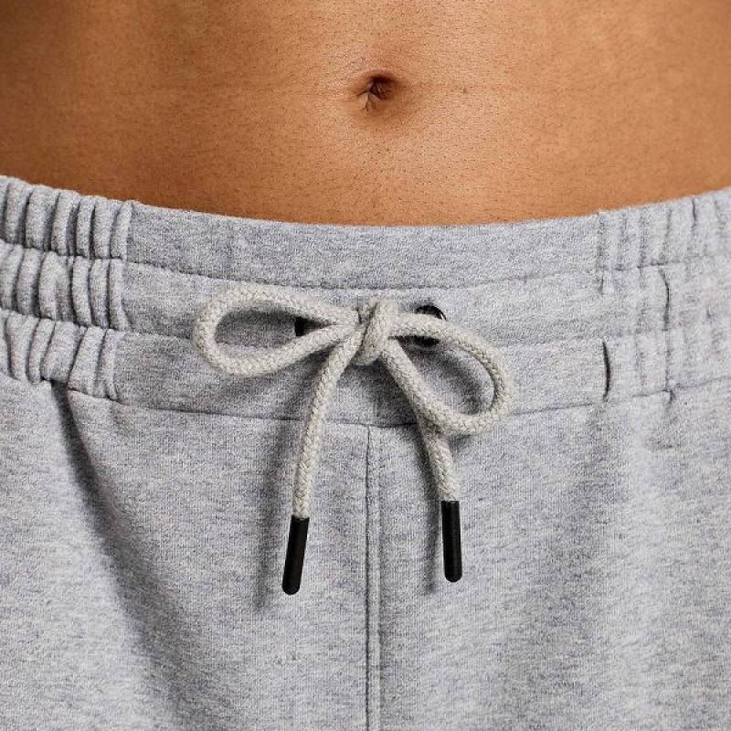 Women's Saucony Rested Sweat Shorts Light Grey | VSECZHK-04