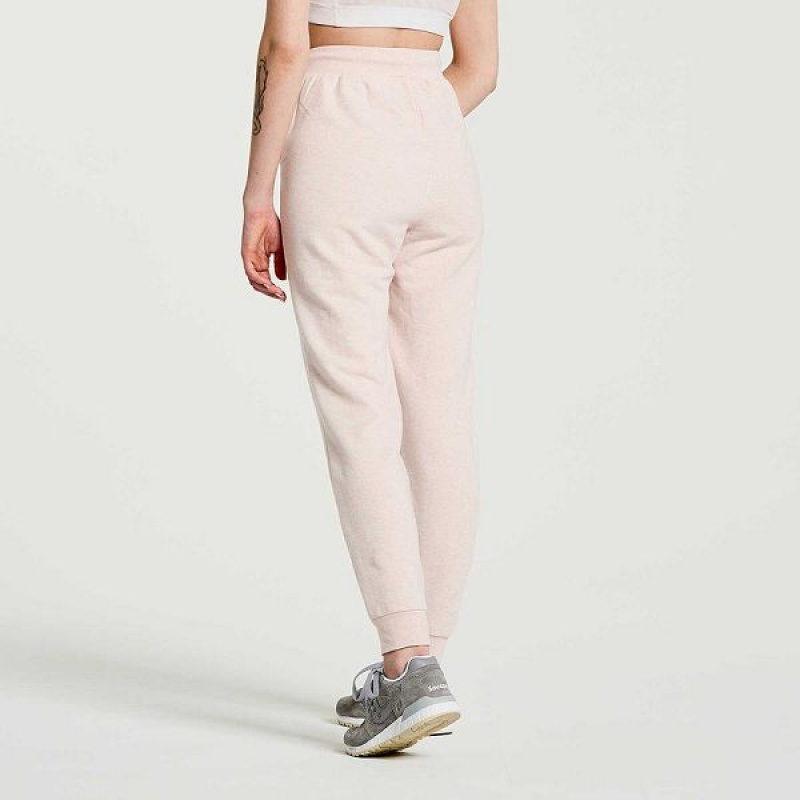 Women's Saucony Rested Sweatpants Rose | UVBDWXO-78