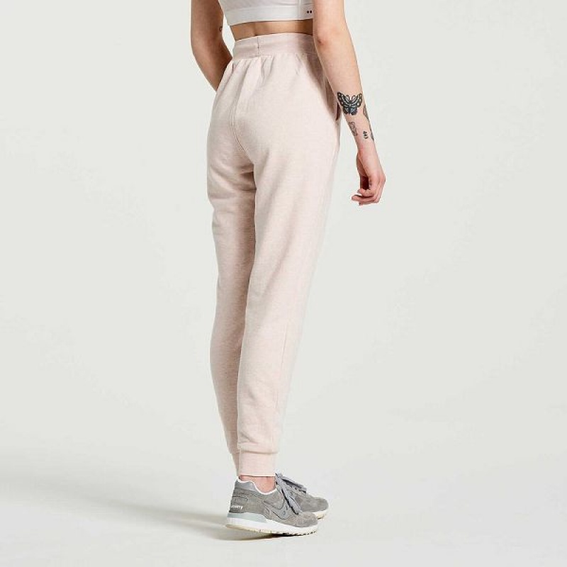 Women's Saucony Rested Sweatpants Rose | UVBDWXO-78