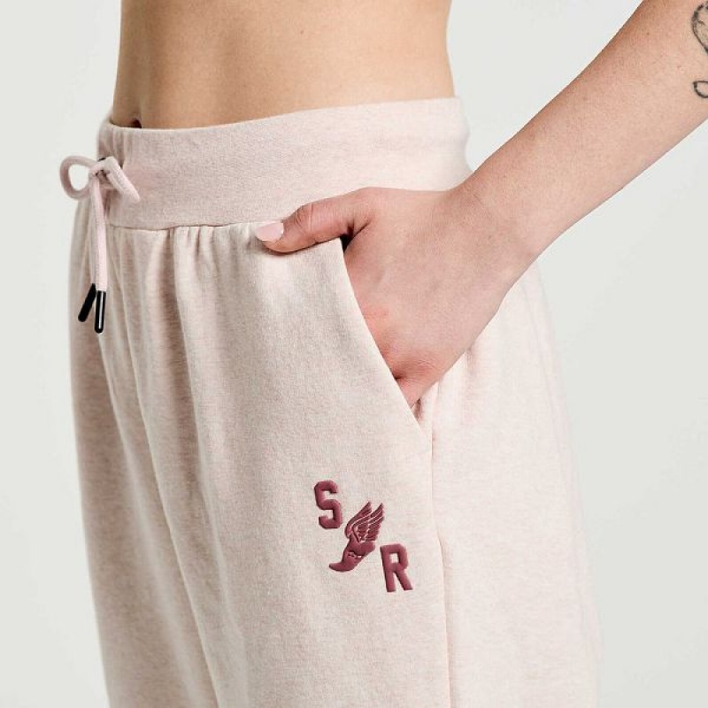 Women's Saucony Rested Sweatpants Rose | UVBDWXO-78