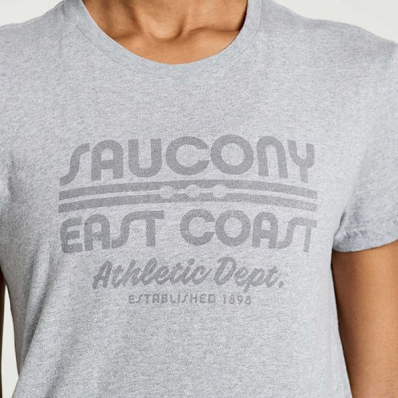 Women's Saucony Rested T Shirts Light Grey | MPKOADT-27