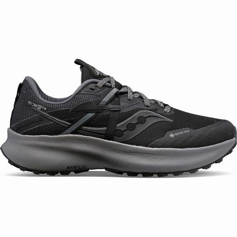 Women\'s Saucony Ride 15 TR GTX Running Shoes Black / Grey | KSNJZFA-67