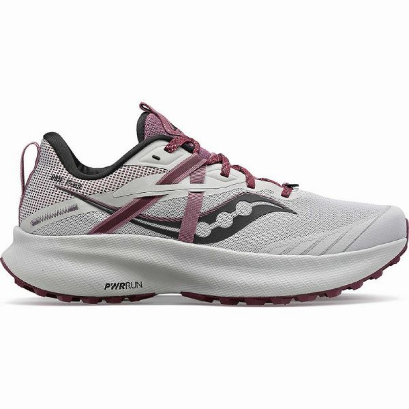 Women\'s Saucony Ride 15 TR Trail Running Shoes Grey / Purple | PBFOIDK-37