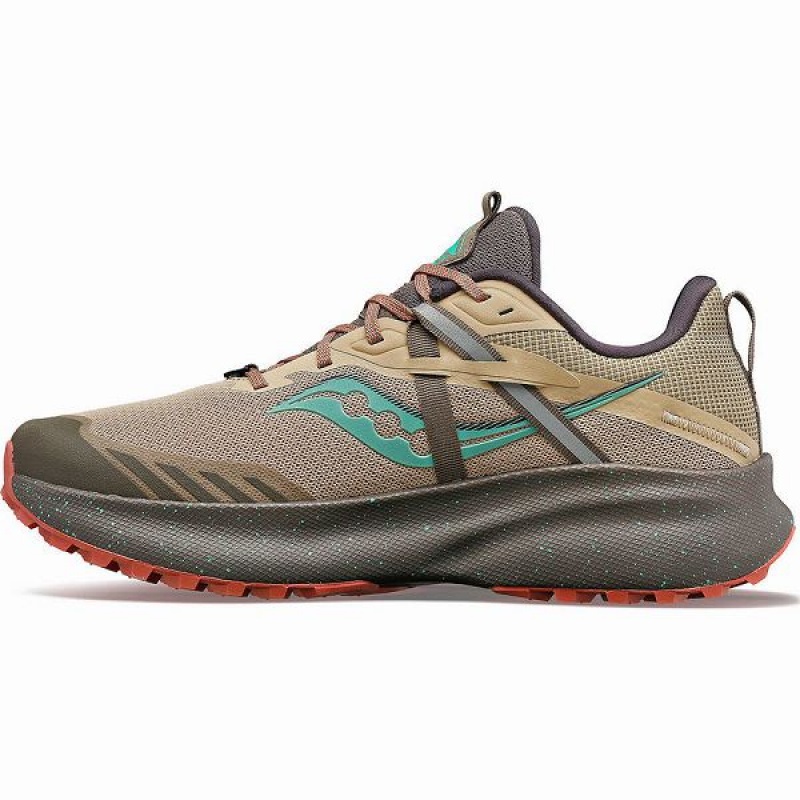 Women's Saucony Ride 15 TR Trail Running Shoes Brown / Turquoise | UDQNOCV-94