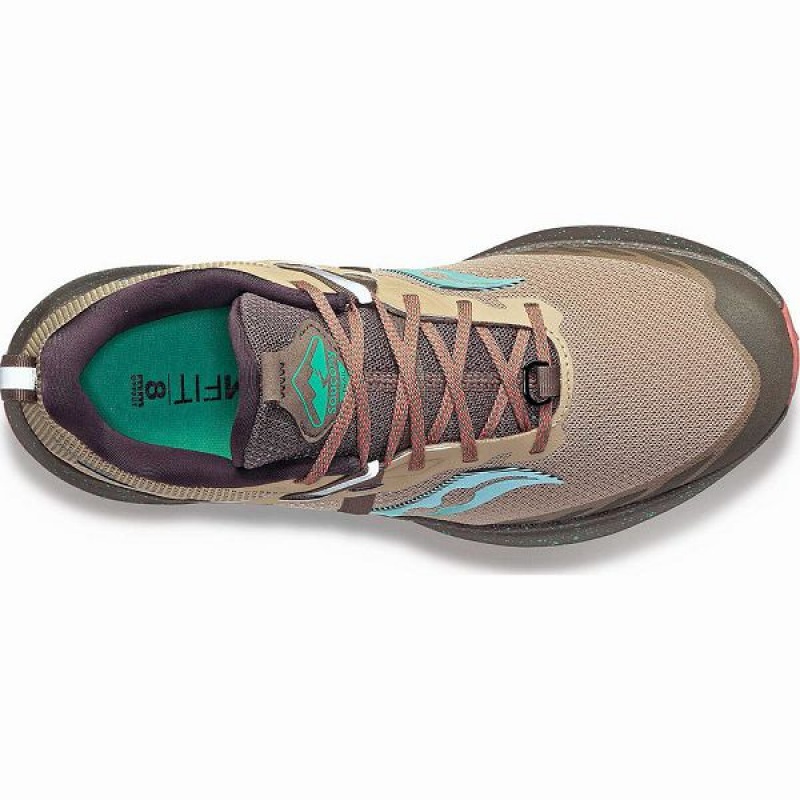 Women's Saucony Ride 15 TR Trail Running Shoes Brown / Turquoise | UDQNOCV-94