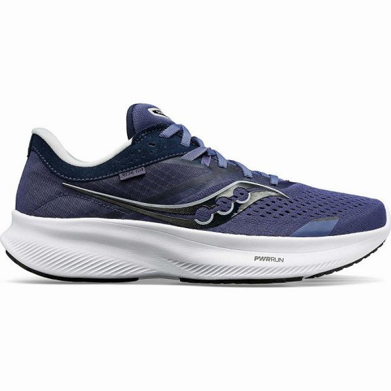 Women\'s Saucony Ride 16 Running Shoes Navy / Black | HBUIQDK-09