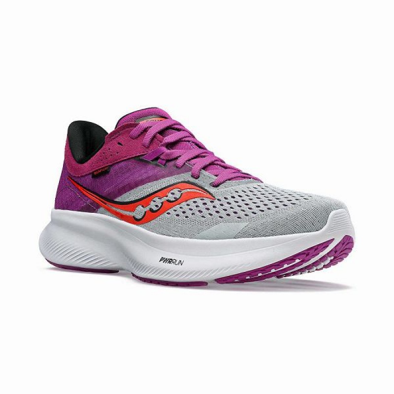 Women's Saucony Ride 16 Running Shoes Purple | BLQUNVT-36