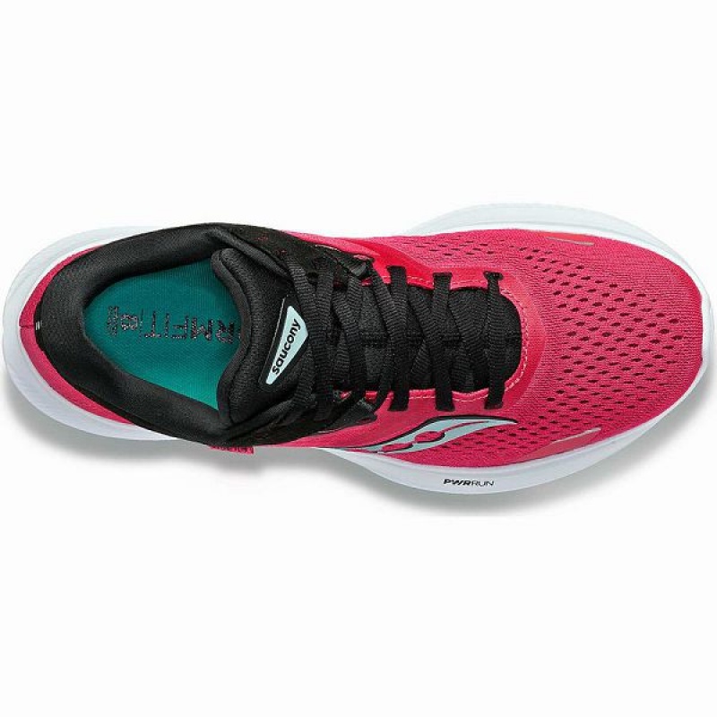 Women's Saucony Ride 16 Running Shoes Rose / Black | OFRPWJQ-45