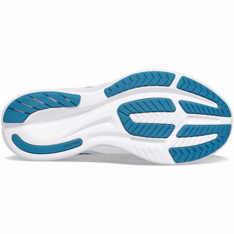 Women's Saucony Ride 16 Running Shoes White / Blue | QRTFADN-54