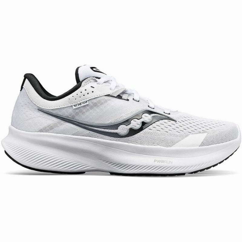 Women\'s Saucony Ride 16 Running Shoes White / Black | UMDXFEB-53