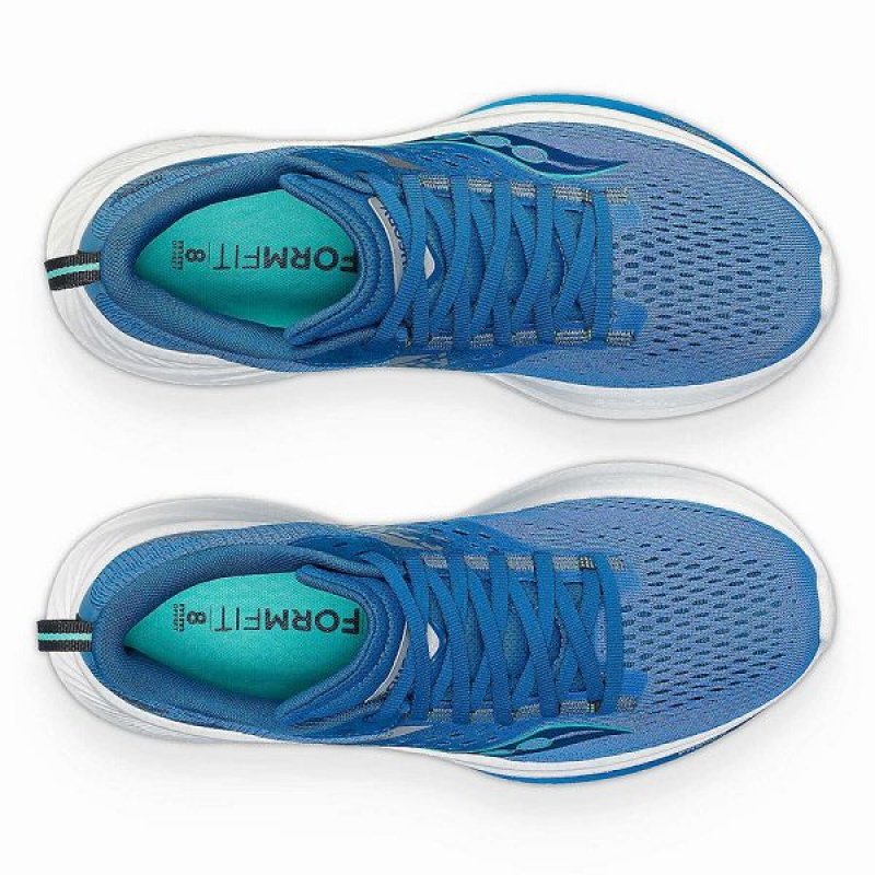 Women's Saucony Ride 17 Running Shoes Blue / Turquoise | ZBFGPNE-98