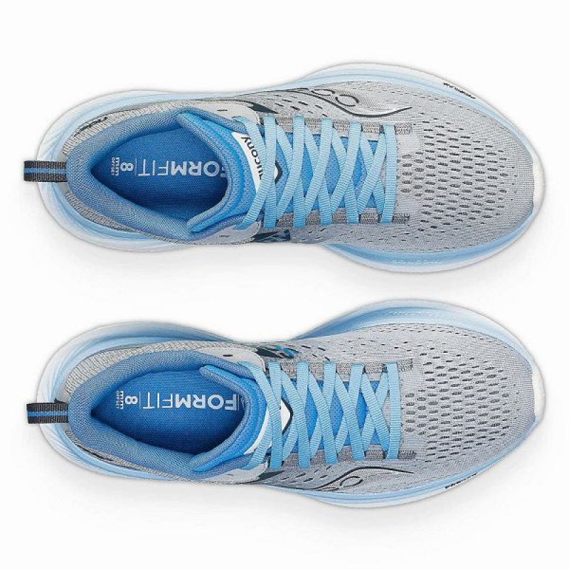 Women's Saucony Ride 17 Running Shoes Grey / Blue | RVFLDIO-74