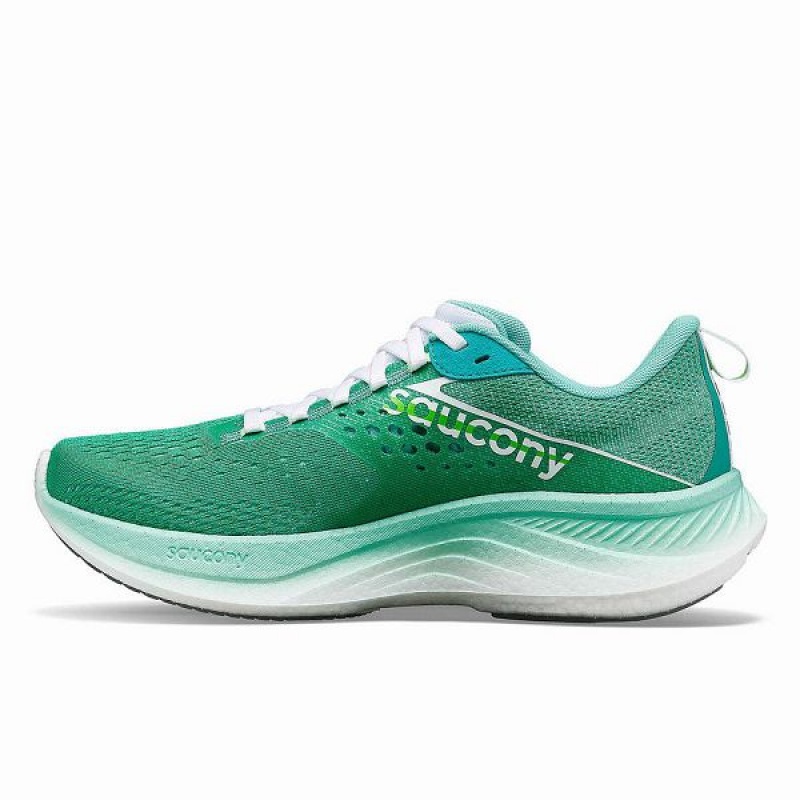 Women's Saucony Ride 17 Running Shoes Mint / White | CHUGSVI-03