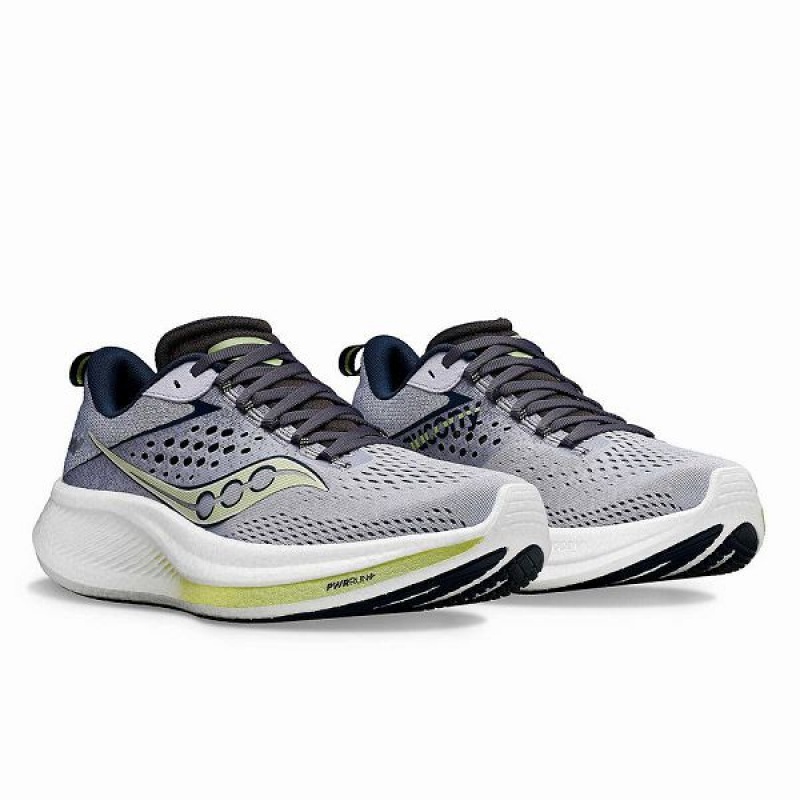 Women's Saucony Ride 17 Running Shoes Navy | YGHEKTB-43