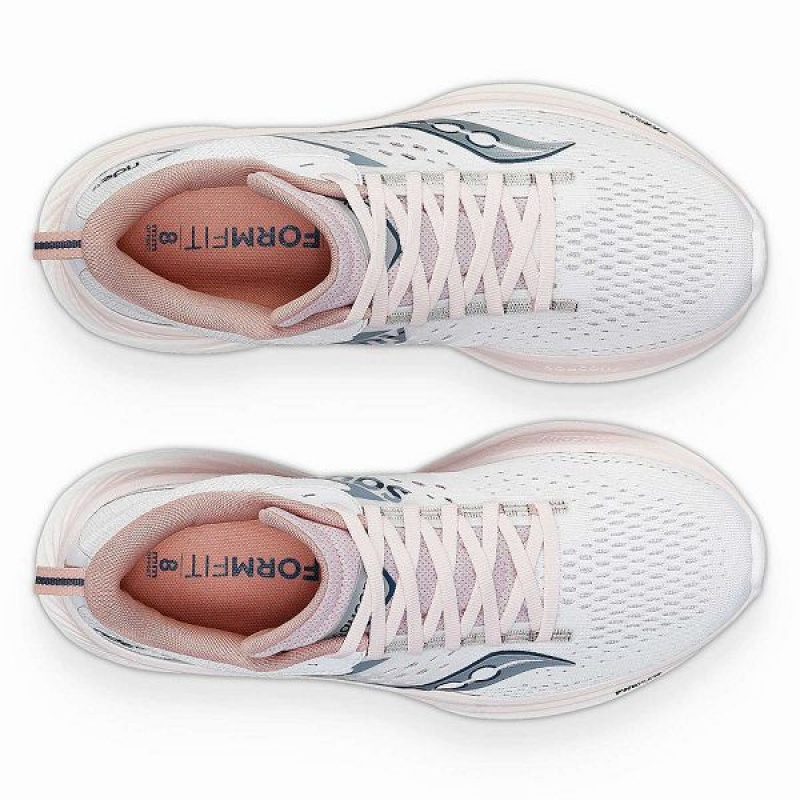 Women's Saucony Ride 17 Running Shoes White | CELFHAI-02