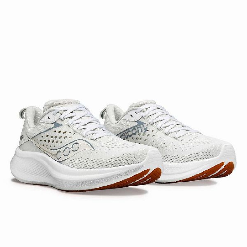 Women's Saucony Ride 17 Running Shoes White | VDNQBTX-49