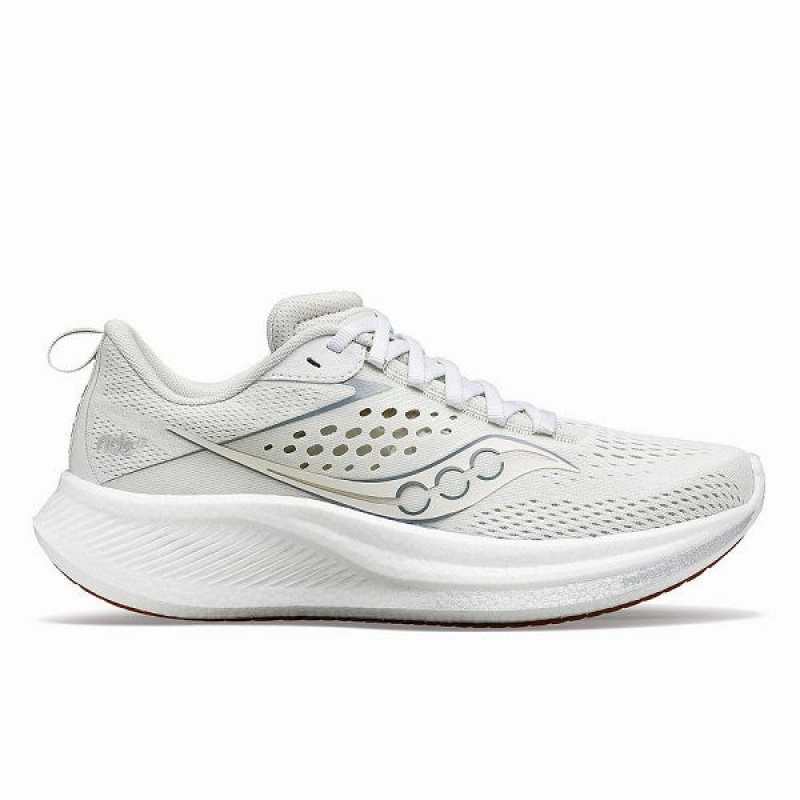 Women\'s Saucony Ride 17 Running Shoes White | VDNQBTX-49