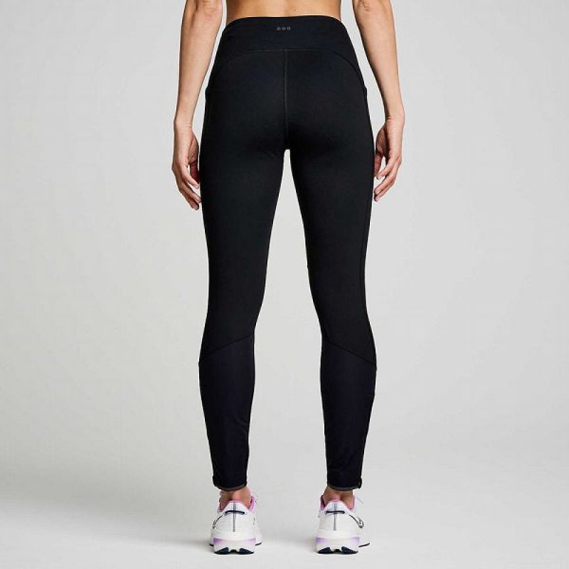 Women's Saucony Runshield Tight Black | KXWQHJG-24