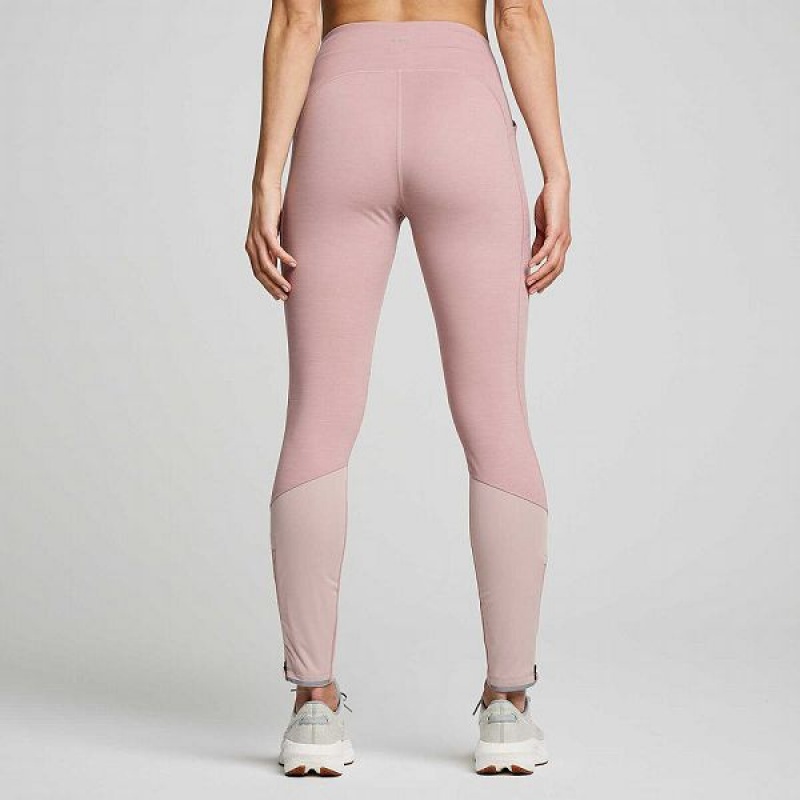 Women's Saucony Runshield Tight Smoke Heather | VOUAJYH-52