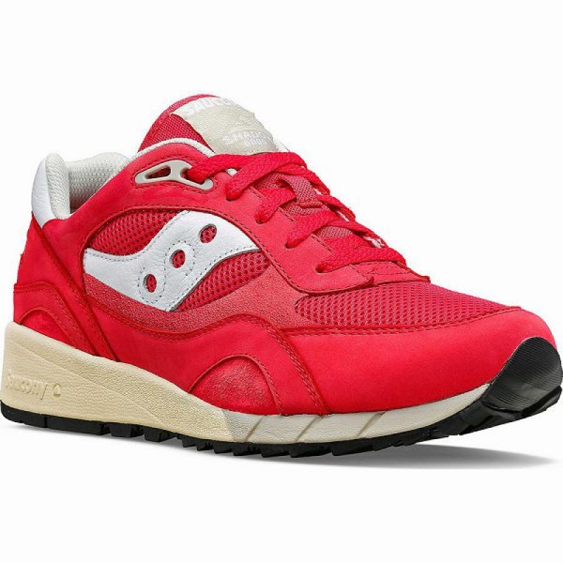 Women's Saucony Shadow 6000 Premium Sneakers Red / White | STKNPDX-72